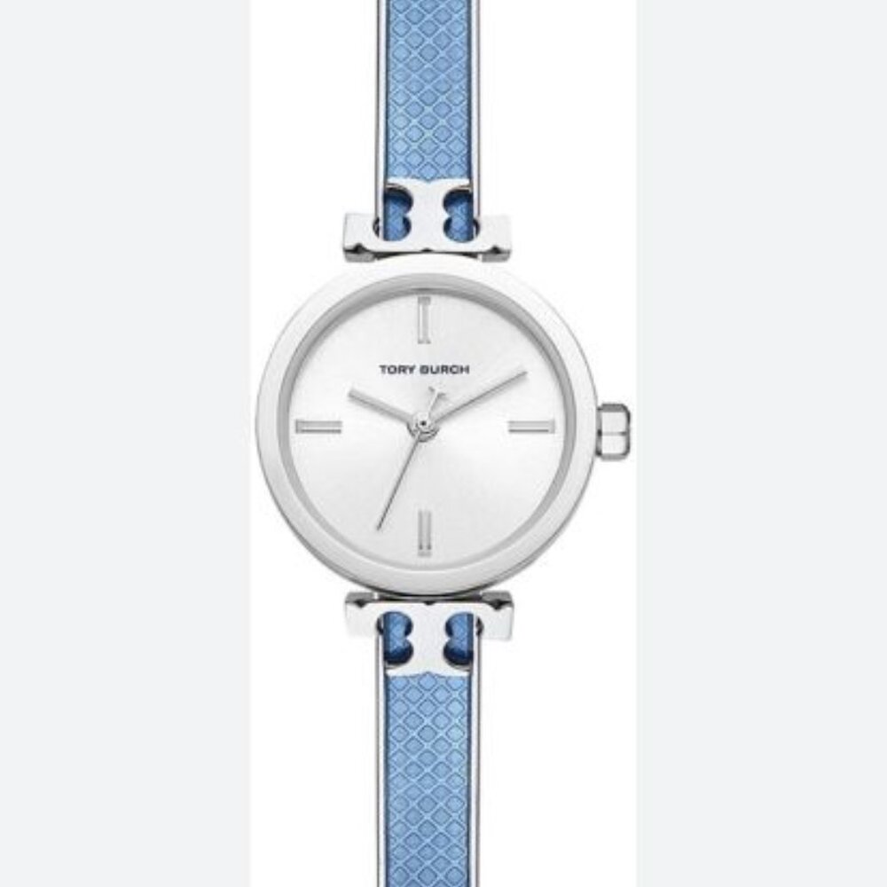 Tory Burch Stainless Steel Blue Enamel Watch